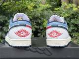 Authentic Air Jordan 1 Low White/Navy