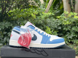 Authentic Air Jordan 1 Low White/Navy