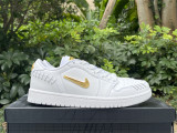 Authentic Air Jordan 1 Low “Method of Make” White/Metallic Gold