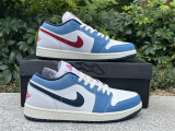 Authentic Air Jordan 1 Low White/Navy