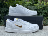Authentic Air Jordan 1 Low “Method of Make” White/Metallic Gold