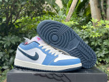 Authentic Air Jordan 1 Low White/Navy