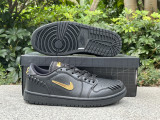Authentic Air Jordan 1 Low “Method of Make” Black/Metallic Gold