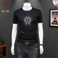 Chrome Hearts Short Round Collar T-shirt M-7XL (1)