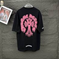 Chrome Hearts Short Round Collar T-shirt S-XL (28)