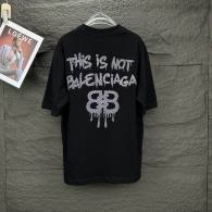 Balenciaga Short Round Collar T-shirt S-XL (251)