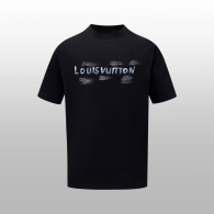 LV Short Round Collar T-shirt S-XL (185)