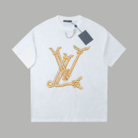 LV Short Round Collar T-shirt S-XL (130)