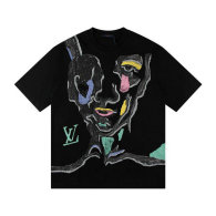 LV Short Round Collar T-shirt S-XL (110)