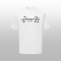 LV Short Round Collar T-shirt S-XL (184)