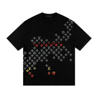 LV Short Round Collar T-shirt S-XL (106)