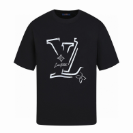 LV Short Round Collar T-shirt S-XL (141)