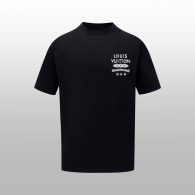LV Short Round Collar T-shirt S-XL (135)