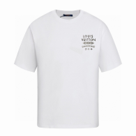 LV Short Round Collar T-shirt S-XL (136)