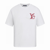 LV Short Round Collar T-shirt S-XL (138)