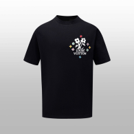LV Short Round Collar T-shirt S-XL (132)