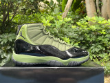 Authentic Air Jordan 11 Black/Army Green