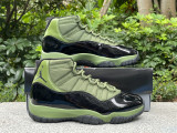 Authentic Air Jordan 11 Black/Army Green