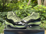 Authentic Air Jordan 11 Black/Army Green