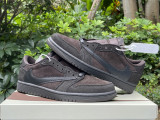 Authentic Travis Scott x Air Jordan 1 Low OG Black/Brown