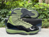 Authentic Air Jordan 11 Black/Army Green
