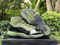 Authentic Air Jordan 11 Black/Army Green