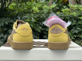 Authentic Travis Scott x Air Jordan 1 Low OG Yellow/Brown