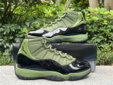 Authentic Air Jordan 11 Black/Army Green