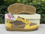 Authentic Travis Scott x Air Jordan 1 Low OG Yellow/Brown