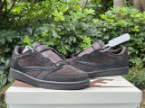 Authentic Travis Scott x Air Jordan 1 Low OG Black/Brown