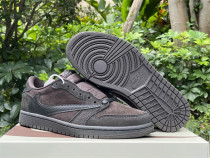 Authentic Travis Scott x Air Jordan 1 Low OG Black/Brown