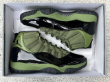 Authentic Air Jordan 11 Black/Army Green