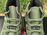 Authentic Air Jordan 11 Black/Army Green