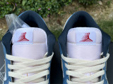 Authentic Air Jordan 1 Low White/Navy/Red