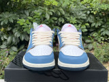 Authentic Air Jordan 1 Low GS White/Navy/Red