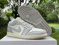 Authentic Air Jordan 1 Low GS Neutral Grey/Sail