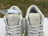 Authentic Air Jordan 1 Low GS Neutral Grey/Sail