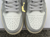Authentic Air Jordan 1 Low GS Neutral Grey/Sail