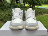 Authentic Air Jordan 1 Low GS Neutral Grey/Sail