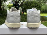 Authentic Air Jordan 1 Low GS Neutral Grey/Sail