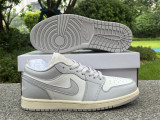 Authentic Air Jordan 1 Low GS Neutral Grey/Sail
