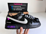 Authentic Off-White x Nike Dunk Low “50 of 50” Black/Silver