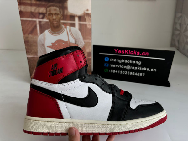 Authentic Air Jordan 1 High “Black Toe Reimagined”