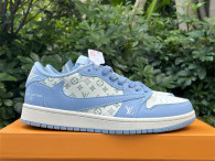 Authentic LV x Air Jordan 1 Low GS