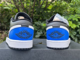 Authentic Air Jordan 1 Low “Black Royal Toe”