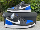 Authentic Air Jordan 1 Low “Black Royal Toe”
