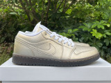 Authentic Air Jordan 1 Low SE “Metallic Zinc”