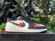 Authentic PSG x Air Jordan 1 Low OG GS Off Noir/Infrared 23/Pink Oxford