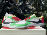Authentic Travis Scott x Air Jordan 1 Low OG Green/Red/Yellow