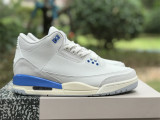 Authentic Air Jordan 3 White/Hydrogen Blue